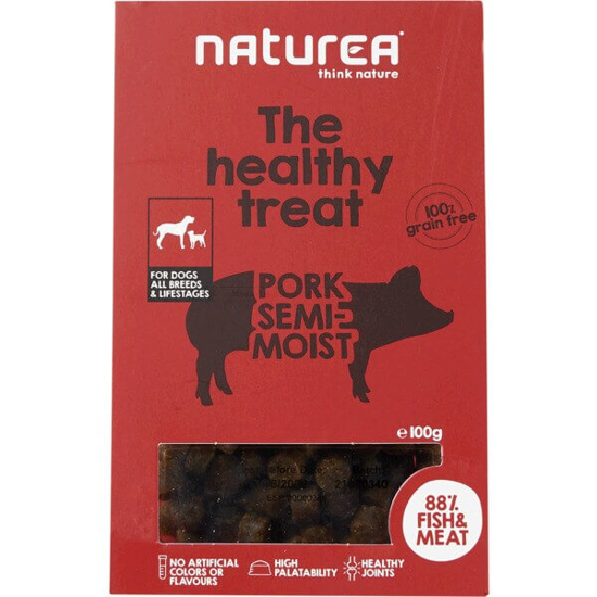 Imagem de Snack para Cão Semi-Húmido de Porco NATUREA THE HEALTHY TREAT emb.100g