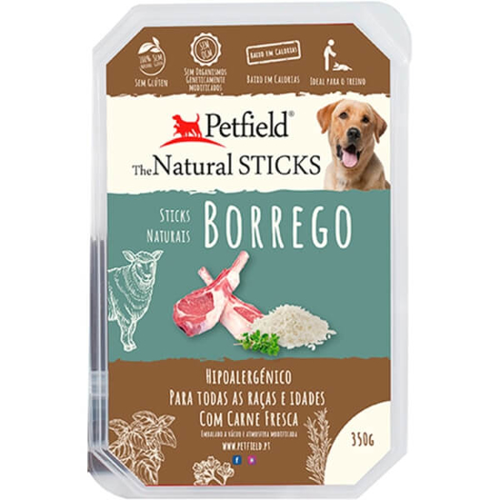 Imagem de Snack para Cão Sticks de Borrego sem Glúten PETFIELD emb.350g