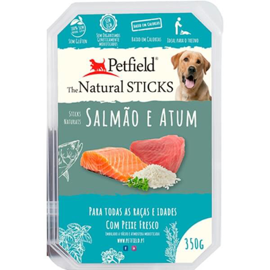 Imagem de Snack para Cão Sticks de Salmão e Atum sem Glúten PETFIELD emb.350g