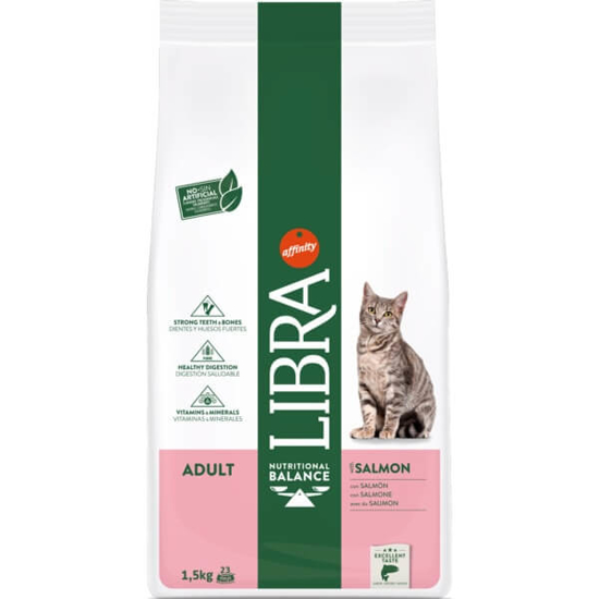 Imagem de Ração para Gato Adult com Salmão e Arroz LIBRA emb.1500g