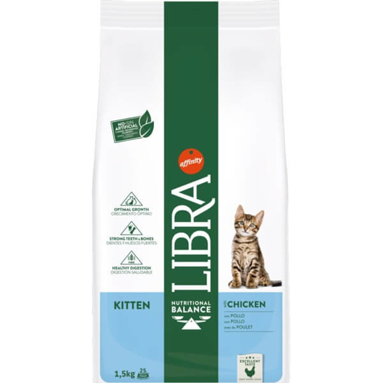 Imagem de Ração para Gato Kitten com Frango e Arroz LIBRA emb.1500g