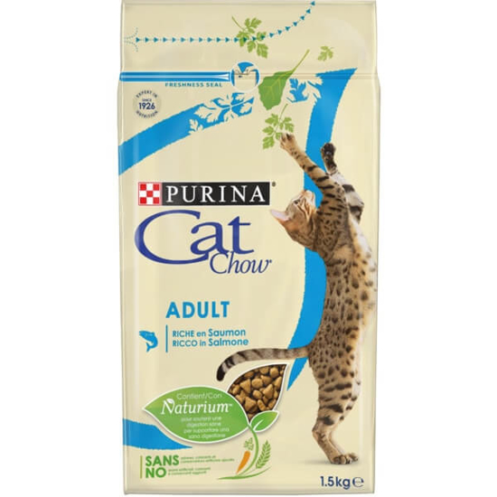 Imagem de Ração para Gato Adulto Rica em Salmão PURINA CAT CHOW emb.1,5kg