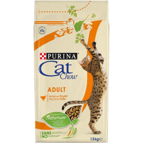 Imagem de Ração para Gato Adulto Rica em Frango PURINA CAT CHOW emb.1,5kg