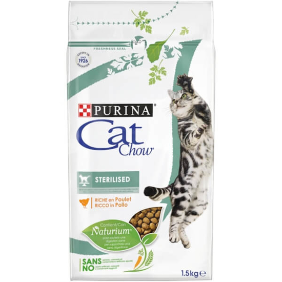 Imagem de Ração para Gato Adulto Esterilizado Rica em Frango PURINA CAT CHOW emb.1,5kg