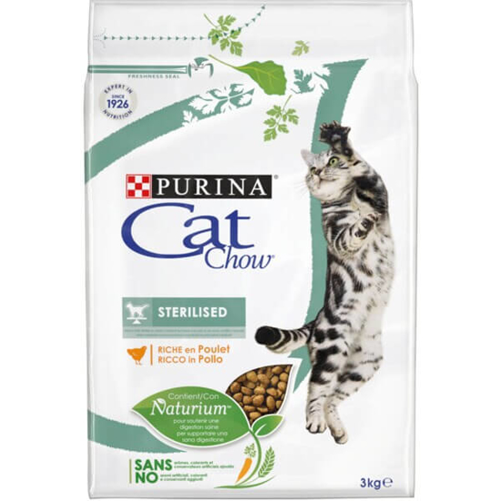 Imagem de Ração para Gato Adulto Esterilizado Rica em Frango PURINA CAT CHOW emb.3kg