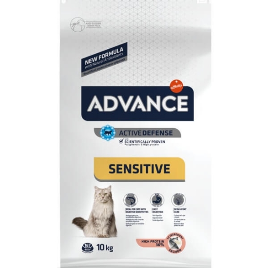 Imagem de Ração Seca para Gato Sensível de Salmão ADVANCE emb.10kg