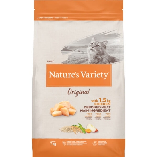 Imagem de Ração para Gato Adulto Original de Frango NATURE'S VARIETY emb.7kg