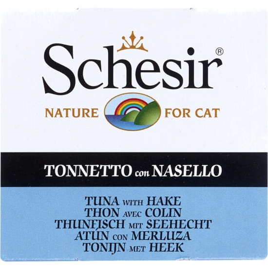 Imagem de Comida Húmida para Gato de Atum com Pescada SCHESIR emb.85g