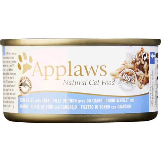 Imagem de Comida Húmida para Gato de Atum com Caranguejo APPLAWS emb.70g