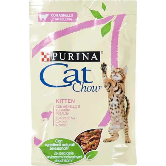 Imagem de Comida Húmida para Gatinho de Borrego e Courgete em Gelatina PURINA CAT CHOW emb.85g