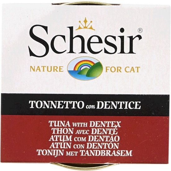 Imagem de Comida Húmida para Gato de Atum e Dentão SCHESIR lata 85g