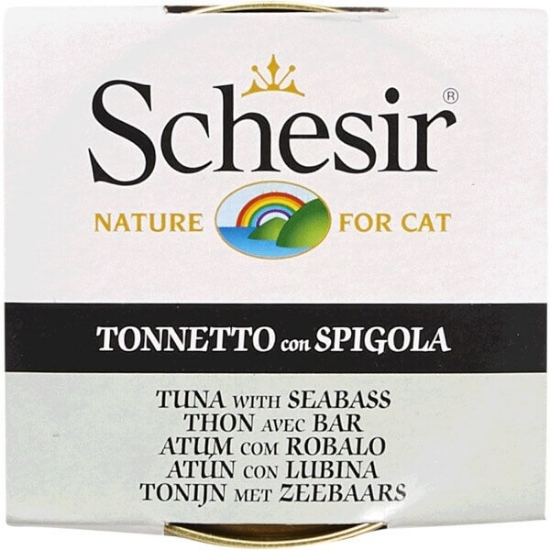 Imagem de Comida Húmida para Gato de Atum e Robalo SCHESIR lata 85g