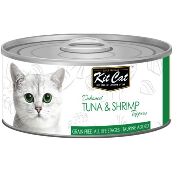 Imagem de Comida Húmida para Gato de Atum e Camarão KIT CAT lata 80g