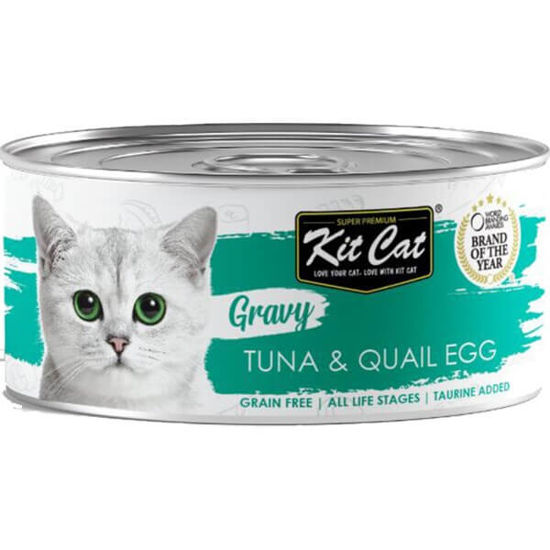 Imagem de Comida Húmida para Gato de Atum e Ovo de Codorna KIT CAT GRAVY lata 70g