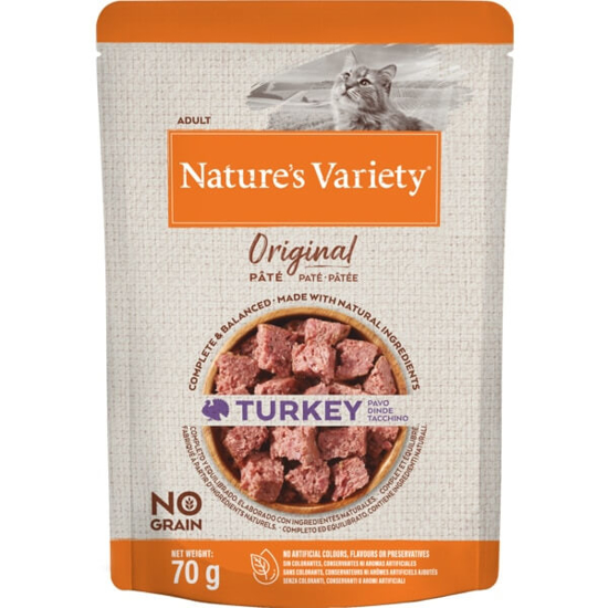 Imagem de Comida Húmida para Gato Adulto Original de Peru NATURE'S VARIETY emb.70g