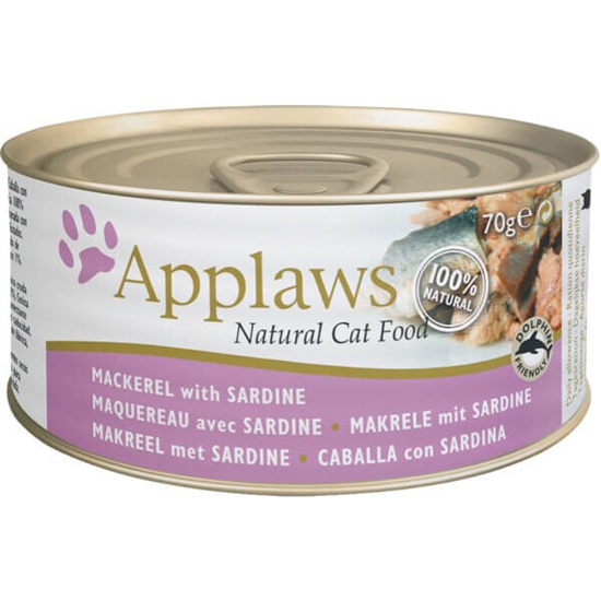 Imagem de Comida Húmida para Gato de Cavala com Sardinha APPLAWS emb.70g