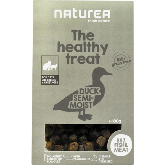 Imagem de Snack para Gato Semi-Húmido de Pato sem Glúten NATUREA THE HEALTHY TREAT emb.100g