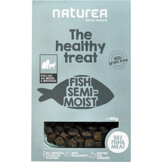 Imagem de Snack para Gato Semi-Húmido de Peixe sem Glúten NATUREA THE HEALTHY TREAT emb.100g