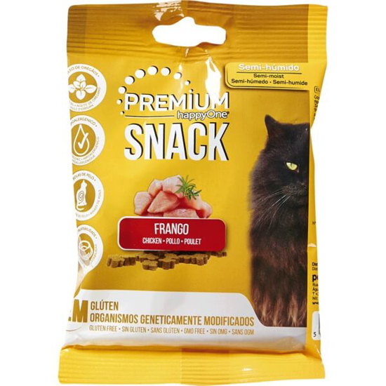 Imagem de Snack para Gato Semi-Húmido de Frango sem Glúten HAPPYONE emb.50g