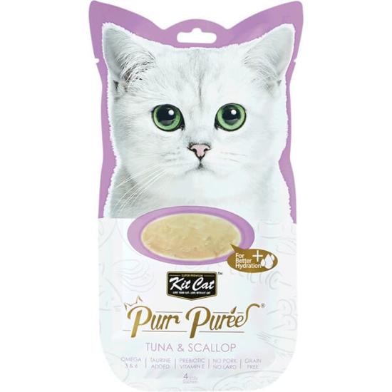 Imagem de Snack para Gato de Atum e Vieira KIT CAT PURR PUREE emb.60g