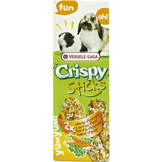 Imagem de Barras de Cenoura e Salsa para Coelho e Cavia VERSELE-LAGA CRISPY emb.2 unidades