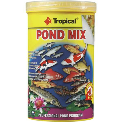 Mostrar detalhes para Pond Mix Alimento para Peixes TROPICAL emb.1L Imagem de Pond Mix Alimento para Peixes TROPICAL emb.1L