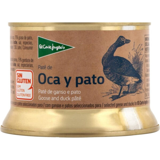 Imagem de Paté de Fígado de Ganso sem Glúten EL CORTE INGLÉS lata 130g