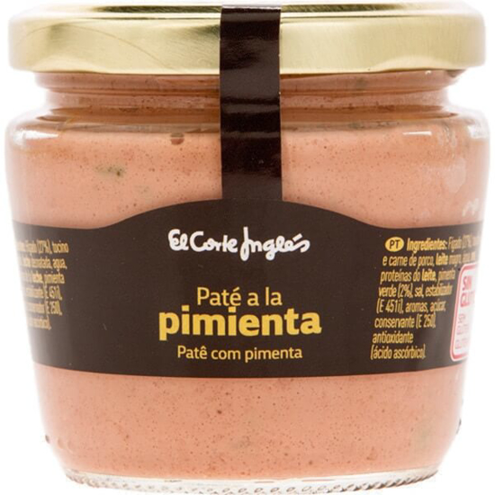 Imagem de Paté com Pimenta sem Glúten EL CORTE INGLÉS frasco 160g