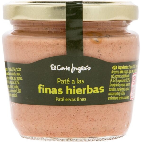 Imagem de Paté com Ervas Finas sem Glúten EL CORTE INGLÉS frasco 160g