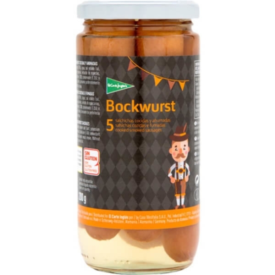 Imagem de Salsichas Bockwurst EL CORTE INGLÉS frasco 200g