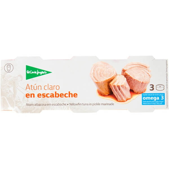 Imagem de Atum em Escabeche EL CORTE INGLÉS Pack 3 lata 156g