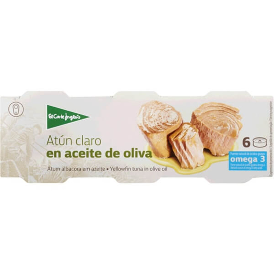 Imagem de Atum Albacora em Azeite EL CORTE INGLÉS Pack 6 lata 360g