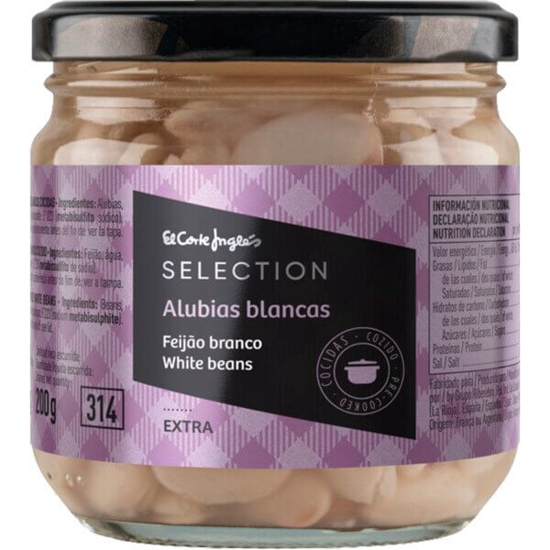 Imagem de Feijão Branco Cozido Extra EL CORTE INGLÉS SELECTION frasco 200g