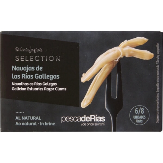 Imagem de Lingueirões ao Natural 6-8 Peças EL CORTE INGLÉS SELECTION lata 63g