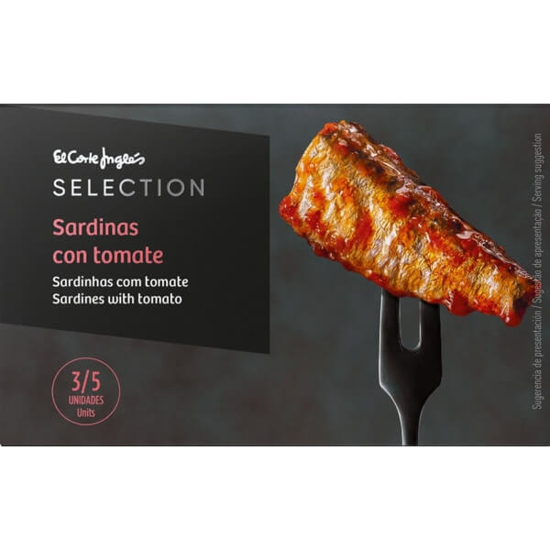 Imagem de Sardinhas com Tomate 3-5 Unidades EL CORTE INGLÉS SELECTION lata 87g