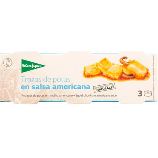 Imagem de Pedaços de Potas em Molho Americano EL CORTE INGLÉS Pack 3 emb.177g