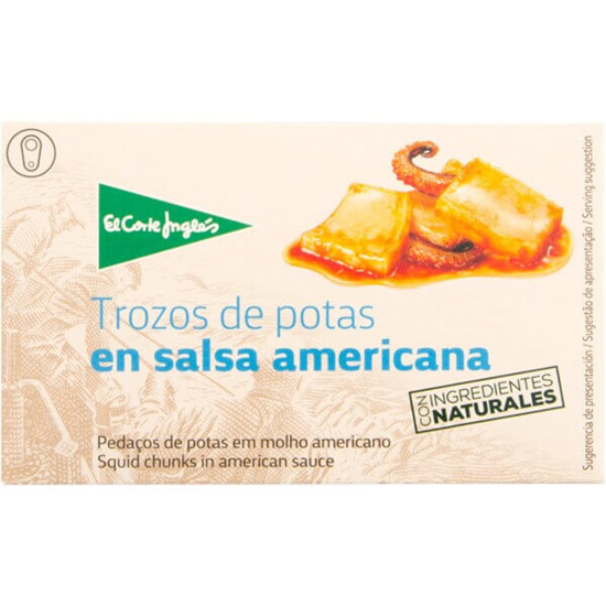 Imagem de Pedaços de Potas em Molho Americano EL CORTE INGLÉS lata 72g