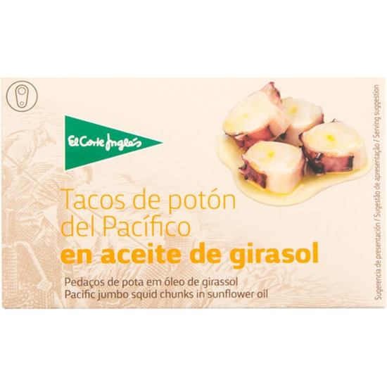 Imagem de Pedaços de Potas em Óleo de Girassol EL CORTE INGLÉS lata 67g