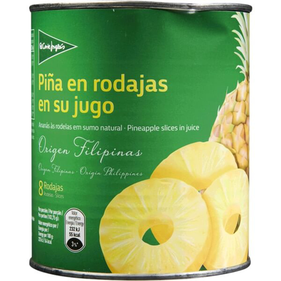 Imagem de Ananás às Rodelas em Sumo Natural EL CORTE INGLÉS lata 493g