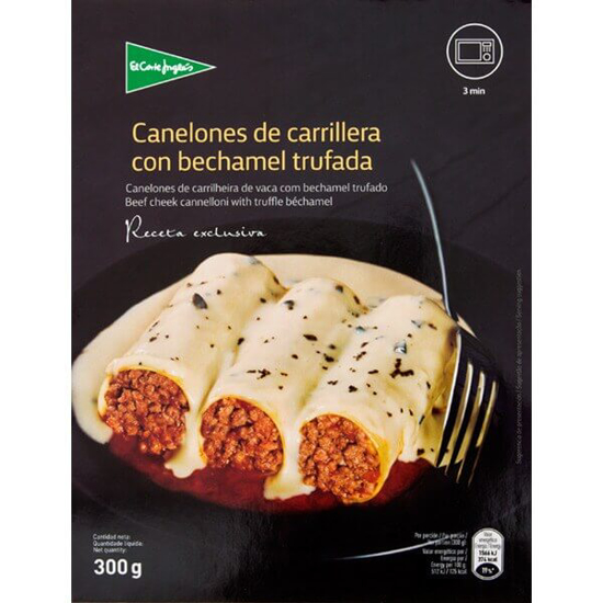 Imagem de Canelones de Carrilheira de Vaca com Béchamel Trufado EL CORTE INGLÉS emb.300g