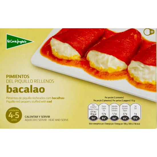 Imagem de Pimentos de Piquillo Recheados de Bacalhau EL CORTE INGLÉS emb.230g