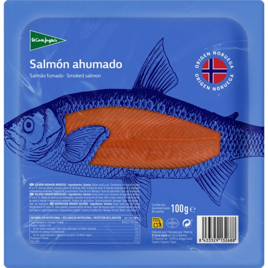 Imagem de Salmão Fumado Norueguês EL CORTE INGLÉS unidade 100g