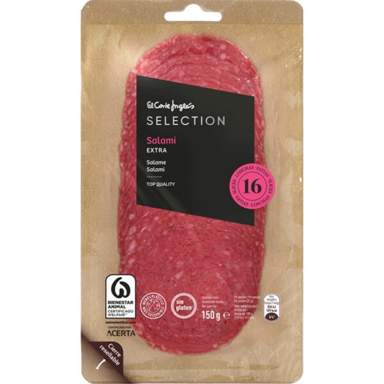 Imagem de Salame Extra em Fatias sem Glúten EL CORTE INGLÉS SELECTION emb.150g