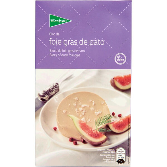 Imagem de Bloco de Foie Gras de Pato sem Glúten EL CORTE INGLÉS emb.80g