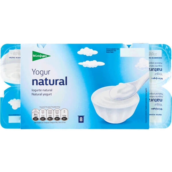 Imagem de Iogurte Natural EL CORTE INGLÉS Pack 8 emb.125g