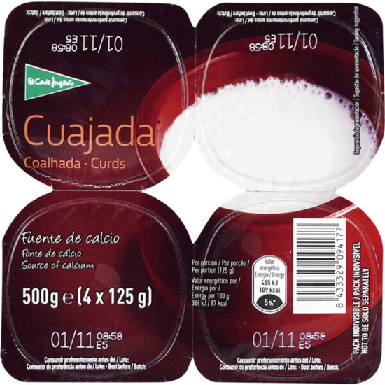 Imagem de Coalhada de Vaca EL CORTE INGLÉS Pack 4 emb.125g