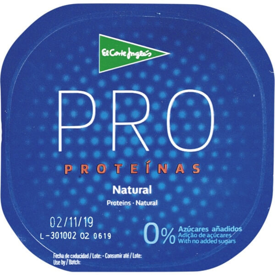 Imagem de Iogurte Proteico Natural 0% Açúcares Adicionados EL CORTE INGLÉS emb.180g