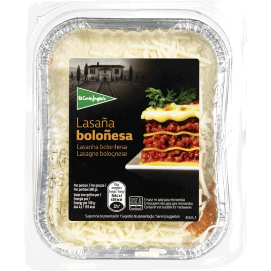 Imagem de Lasanha Bolonhesa EL CORTE INGLÉS emb.400g