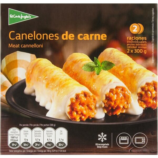 Imagem de Canelones de Carne 2 Porções EL CORTE INGLÉS emb.600g