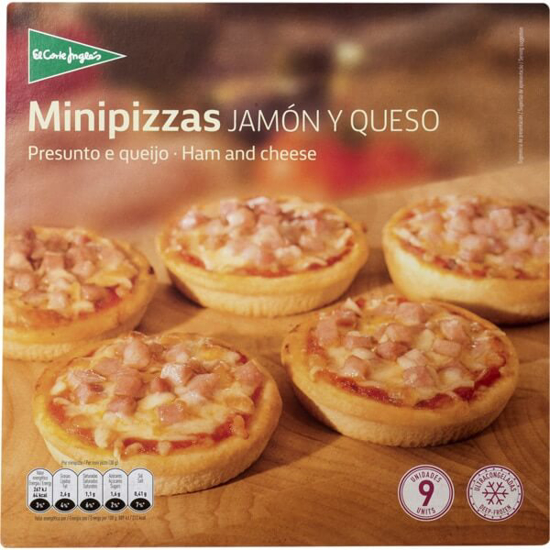 Imagem de 9 Mini Pizzas de Presunto e Queijo EL CORTE INGLÉS emb.270g